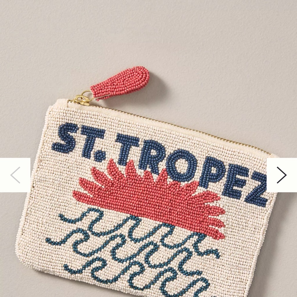 Anthropologie The Fiona Medium Beaded Pouch: City Edition